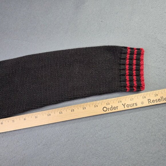 Jones Wear Sport Sweater Womens M Red Black Fair Isle Mock Neck Cotton Vintage - Picture 8 of 9